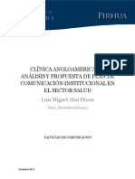 Inclínica Angloamericana: Análisis y Propuesta de Plan de Comunicación Institucional en El Sector Saludf - 176