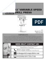 WEN 4214 12-Inch Variable Speed Drill Press Manual