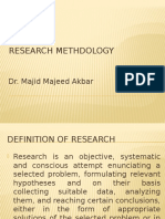 Research Methdology: Dr. Majid Majeed Akbar