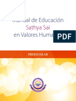 Manual Educación Santhya Sai en Valores Humanos: Preescolar