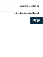 Introduction To Proof: Urban School / Math 2B