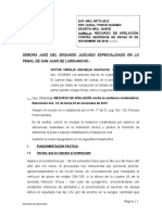 MODELO Apelacion Contra Segundo Juzgado Penal de SJL 03 Noviembre