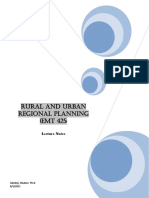 464 - Rural and Urban Regional Planning (EMT 425) - Notes