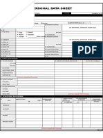 Personal Data Sheet: Single Married Annulled Widowed Separated Others, Specify