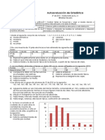 Autoevaluacion Estadistica 4º ESO