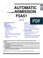 23C Automatic Transmission F5A51: Service Specifications Lubricant Special Tools Troubleshooting