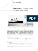 Historia Del RMS TITANIC y Sus Clases Sociales en El Buque de Los Sueños