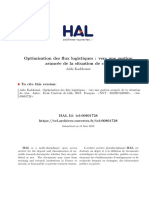 Optimisation Des Flux Logistiques: Vers Une Gestion Avancée de La Situation de Crise