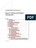 Report Writing and Digital Typography: COMP10120 Lab Session 3