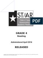 STAAR GRADE 4 2014 Test Reading