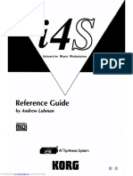 Korg I4s Reference Guide