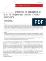 Exposición y Prevención de Respuesta en El Caso de Una Joven Con Trastorno Obsesivocompulsivocaso Clinico TOC