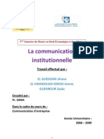 La Communication Institutionnelle