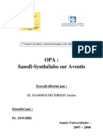 OPA de Sanofi-Synthélabo Sur Aventis