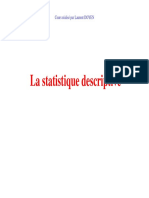 La Statistique Descriptive 1 Et 2, Cours+exercice Corrigées