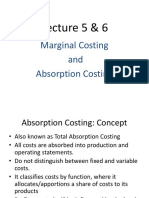 Lecture 5 and 6 - Marginal Absorption Costing