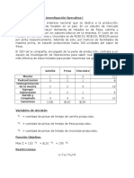 Propuesta Proyecto Investigación Operativa I