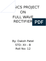 Physics Project Full Wave Rectifier