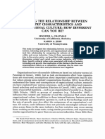 Assessing The Relationship Between Industry Characteristics and Organizational Culture: How Different Can You Be?