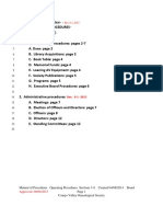 Cvgs Manual of Procedures - Operating and Administrative Procedures - September 2015