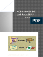 Acepciones de Las Palabras