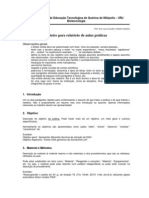 Modelo para Elaboração de Relatorios Das Aulas Práticas.