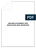 Method Statement For Insulation Works and Jacketing