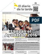 Lanzan El Ayudatón 2016: Jueves 21 de Enero de 2016 Número 913