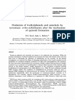 Oxidation of 4-Alkylphenols and Catechols by Tyrosinase: - Substituents Alter The Mechanism of Quinoid Formation