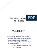 WELDABILITY of Steel