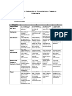 Rubrica para Evaluación de Presentaciones Orales en Enfermería