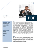 Job Profile:: Corporate Governance