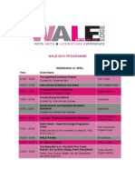 Wits Arts and Literature Experience: 2010 WALE Programme