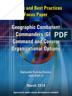 Insights and Best Practices Focus Paper, Geographic Combatant Commanders Command and Control Org. Options