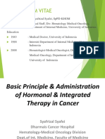 Dr. Syafrizal Syafei Basic Principle and Administration of Hormonal and Intgreated Therapy in Cancer