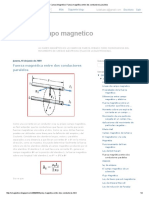 Fuerza Magnética Entre Dos Conductores Paralelos