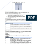 Rubric Ee Visual Arts