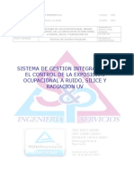 Sistema Gestión Control Exposición A Ruido, Sílice y RX UV