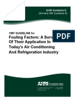 AHRI-Guideline E-1997 Fouling Factors VERY GOOD