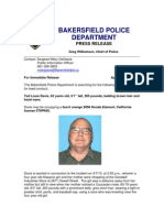 Bakersfield Police Department: Press Release