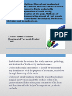 4 Endodontics. Definition - Methods of Medical and Instrumental Treatment of Root Canals