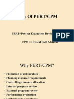 Basics of PERT/CPM: PERT Project Evaluation Review Technique CPM Critical Path Method