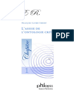 PDF Kant 1 Assise Ontologie Critique Chenet