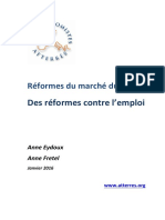 La Note Des Atterrés Sur Les Réformes Du Marché Du Travail