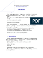 Matemática - Resumos Vestibular - SoMat - Polinomios