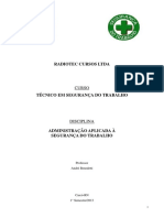 Apostila - Curso Técnico em Segurança Gratuita Do Trabalho - Administração Aplicada - Prof André Benedetti