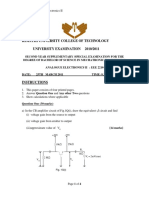 Analogue II Exams Eee 2210 Mechatronics-Printready