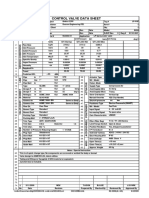 Control Valve Data Sheet