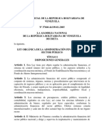 Ley Orgánica de La Administración Financiera Del Sector Público Venezuela