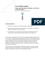 Control Sequences For HVAC Systems